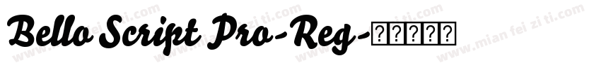 Bello Script Pro-Reg字体转换